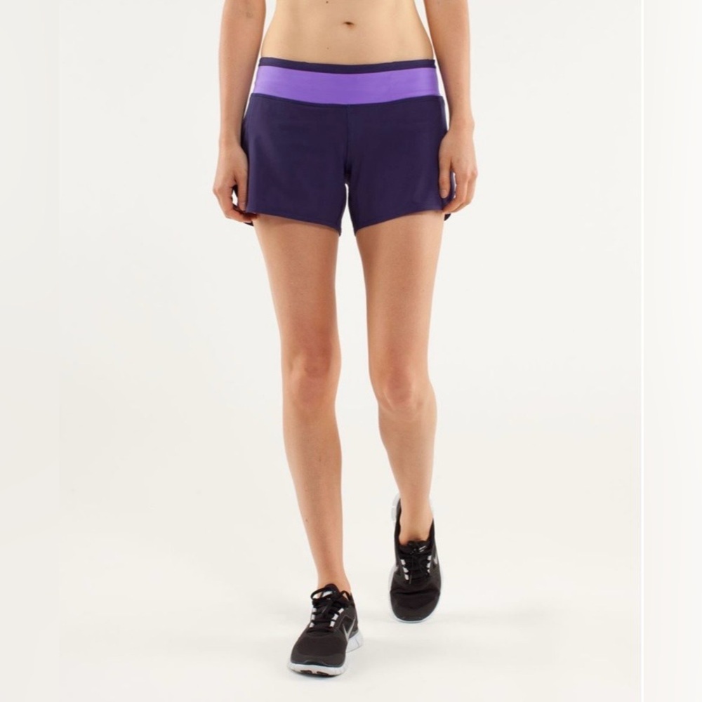 2012 Lululemon Turbo Run Short Dense Purple Size 8 Rare Edition Luxtreme Swift